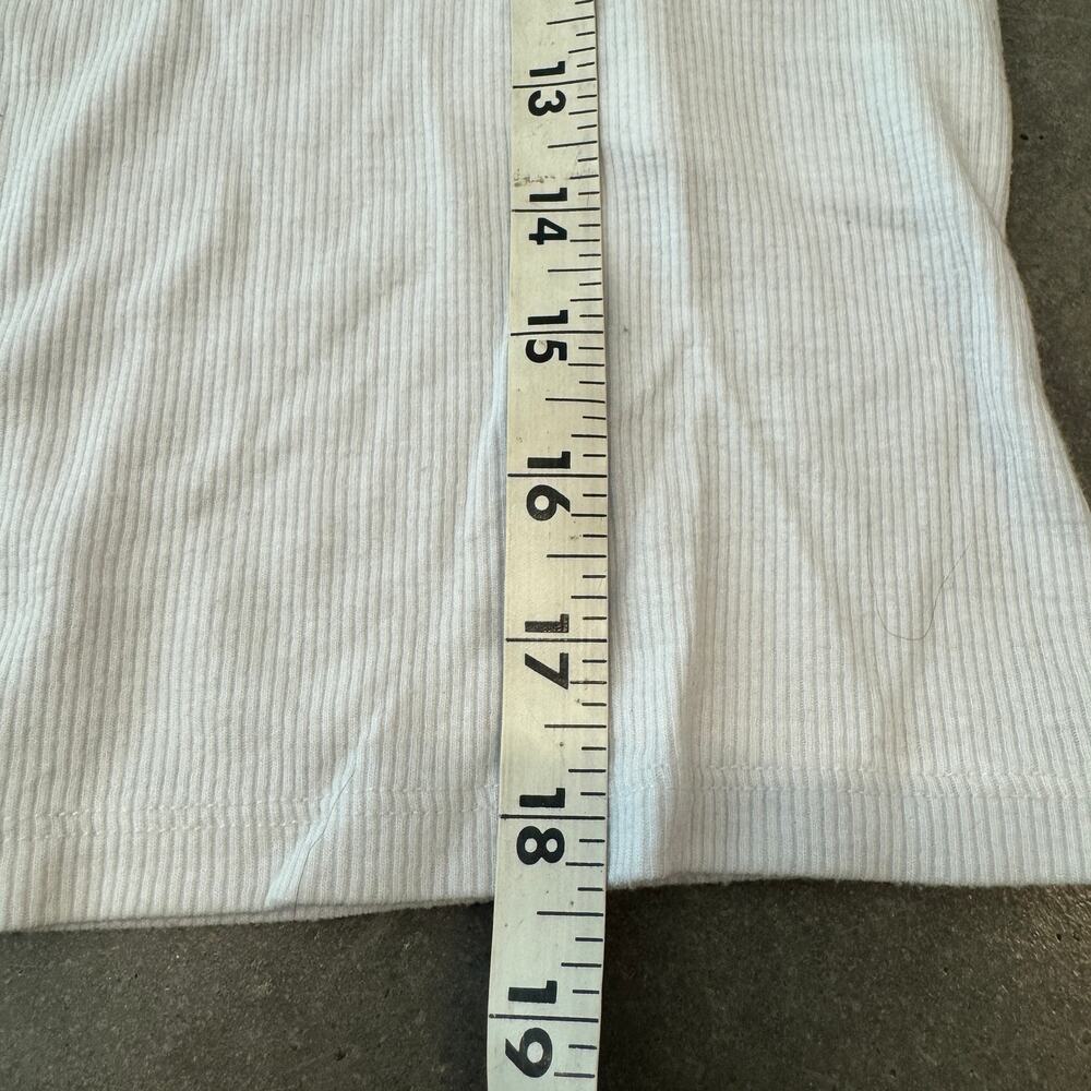 Vintage Y2K Abercrombie & Fitch White Longsleeve Ribbed Essentials Top Medium - Picture 5 of 5